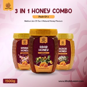 3-in-1 Honey Combo – 500g (Sidar, Acacia & Spring)